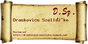 Draskovics Szellőke névjegykártya